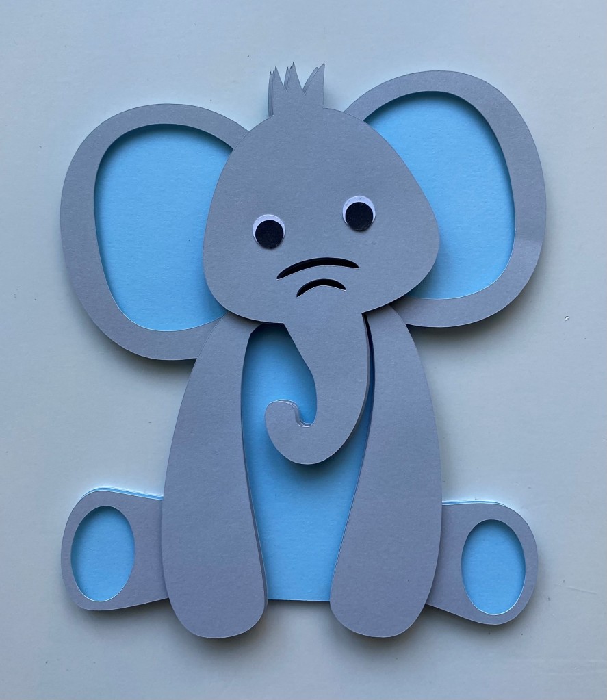 3D Layered Elephant SVG - Free File and Photo Tutorial
