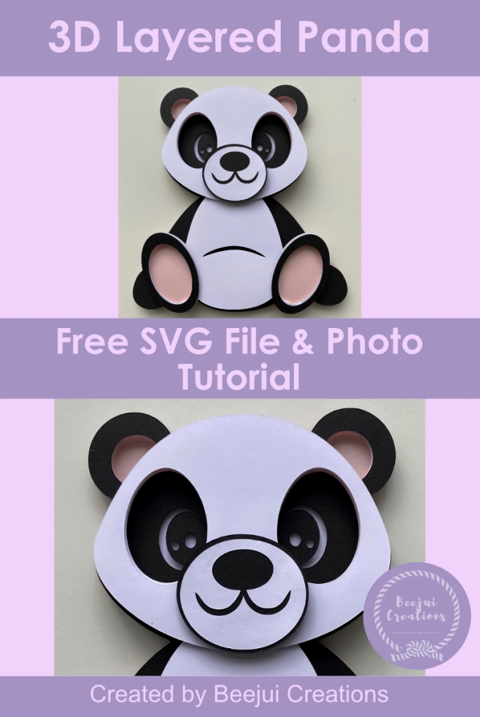 3D Layered Panda SVG - Free File & Tutorial
